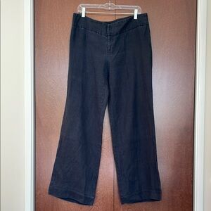 INC International Concepts Charcoal/Black Linen Trousers